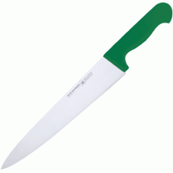 Нож поварской 21см. зеленая ручка