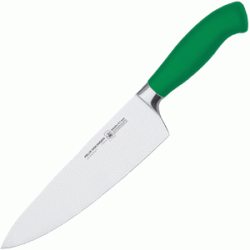 Нож поварской 23см. зеленая ручка
