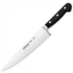 Нож поварской «Класика»; сталь нерж., полиоксиметилен; L=363/230, B=45мм; черный, 