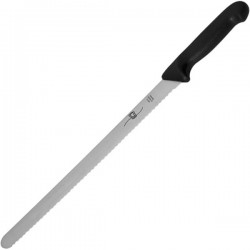 Нож кондитерский; сталь нерж., пластик; L=31см; черный, 
