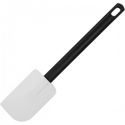 Лопатка кухонная (до 260 С) «Эльвео»; силикон, пластик; L=250/85, B=55мм; черный, белый
