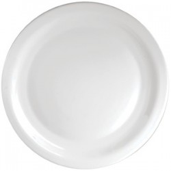 Блюдо круглое «Перформа»; стекло; D=26, H=2см; белый