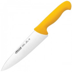 Нож поварской «2900»; сталь нерж., полипроп.; L=333/200, B=50мм; желт., 