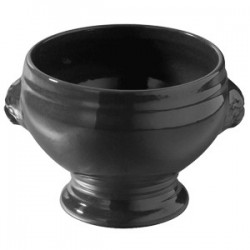 Бульонная чашка «Лион»; фарфор; 450мл; D=11, H=10, 5, B=15см; черный