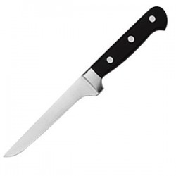 Нож для обвалки мяса «Prohotel»; сталь нерж., пластик; L=285/155, B=15мм; черный, 