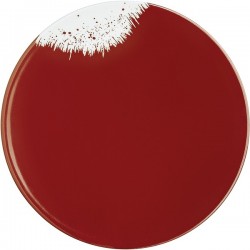 Тарелка мелкая «Холи Фё»; фарфор; D=21, 5см; красный, белый