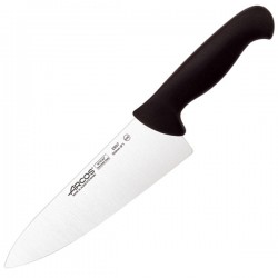Нож поварской «2900»; сталь нерж., полипроп.; L=335/200, B=57мм; черный, металлич.