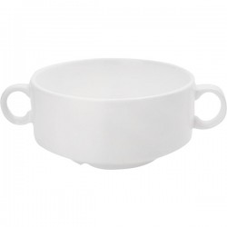 Бульонная чашка «Кунстверк»; фарфор; 300мл; D=110, H=55, L=145мм; белый