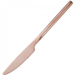Нож столовый «Саппоро бэйсик»; сталь нерж.; L=22см; роз. золото, матовый