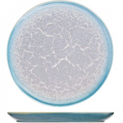Тарелка мелкая «Нептун»; фарфор; D=25см; бирюз., белый