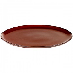 Тарелка мелкая; керамика; D=220, H=15мм; коричнев.