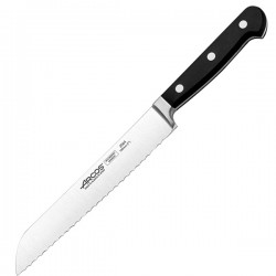 Нож для хлеба «Класика»; сталь нерж., полиоксиметилен; L=303/180, B=30мм; черный, 
