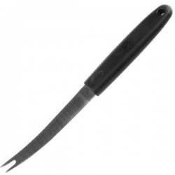 Нож барный; сталь нерж., полиамид; H=15, L=220/110, B=20мм; черный, 