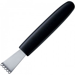Нож для цедры; пластик, нержавеющая сталь, H=1, L=17, B=6см; черный, 