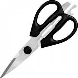 Ножницы кухонные «Prohotel»; сталь нерж., пластик; L=21см; черный, 