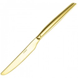 Нож столовый «Эйч-арт ПВД Голд»; нержавеющая сталь, золотой