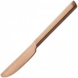 Нож столовый «Пьюр»; нержавеющая сталь, L=227, B=19мм; медный