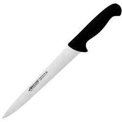 Нож разделочный «2900»; сталь нерж., полипроп.; L=390/250, B=35мм; черный, металлич.