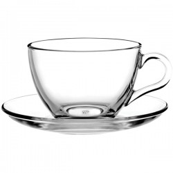 Пара чайная; стекло; 180мл; D=90/136, H=66мм; прозр.