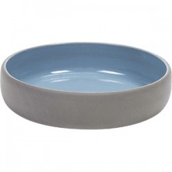 Салатник «Даск»; керамика; D=145, H=30мм; серый, голуб.