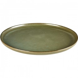 Тарелка «Серфис»; керамика; D=240, H=15мм; зелен.