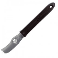 Нож для снятия цедры; сталь, полипроп.; L=180/63, B=20мм; черный, 