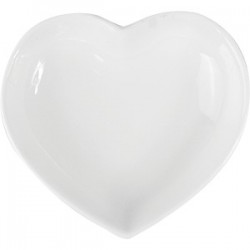 Блюдо-сердце для компл. «Кунстверк»; фарфор; D=75, H=11, L=78, B=65мм; белый