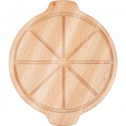 Доска д/пиццы с 2ручками; бук; D=30см; деревян.