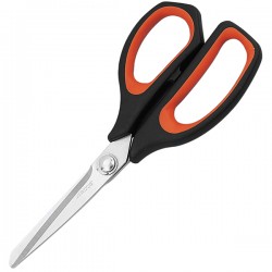 Ножницы кухонные «Прошеф»; сталь нерж., полипроп.; L=21, 5см; черный, красный