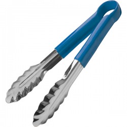 Щипцы голубая ручка «Prohotel»; сталь нерж., резина; L=240/85, B=40мм; , синий
