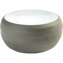 Подставка для комплимента «Даск»; керамика; D=80, H=45мм; белый, серый