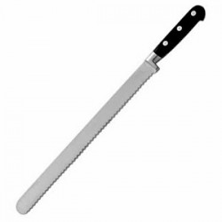 Нож кондитерский; сталь нерж., абс-пластик; L=423/300, B=28мм; черный, 