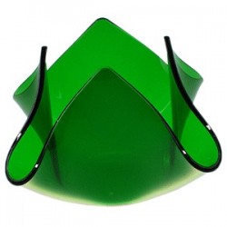 Подсвечник «Флауэ»; стекло; H=106, L=185, B=177мм; зелен.