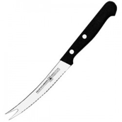 Нож барный «Глория»; сталь, пластик; L=215/115, B=15мм; , черный