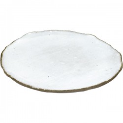 Тарелка бетон; D=20см; белый, серый