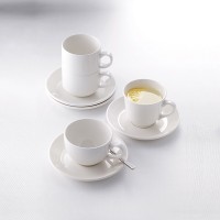 Чашка кофейная «Монако»; фарфор; 85мл; D=60, H=45, L=85мм; белый