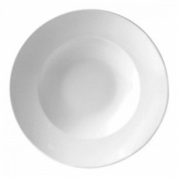Салатник-тарелка глуб. «Монако Вайт»; фарфор; 200мл; D=23, H=4см; белый