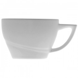 Чашка чайная «Атлантис»; фарфор; 200мл; D=100, H=70, L=135, B=100мм; белый