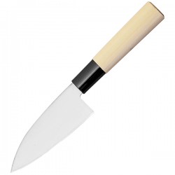 Нож кухонный «Киото» односторонняя заточк; сталь нерж., дерево; L=215/105, B=37мм