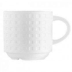Чашка кофейная «Сатиник»; фарфор; 100мл; D=58, H=57, L=78мм; белый