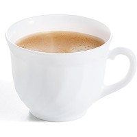 Чашка чайная «Трианон»; стекло; 220мл; D=85, H=65, L=105мм; белый