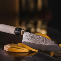 Нож кухонный «Киото» односторонняя заточк; сталь нерж., дерево; L=215/105, B=37мм