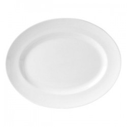 Блюдо овальное «Монако»; фарфор; H=9, L=200, B=150мм; белый