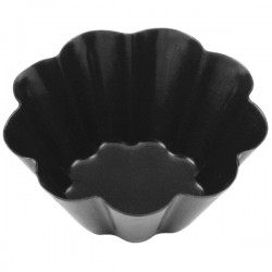 Форма для выпечки бриошей; сталь, антипригарное покрытие, D=60, H=24мм; черный